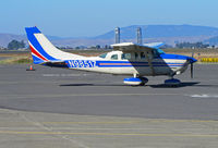 N9851Z @ KAPC - Absolutely beautiful 1983 Cessna TU206G arriving at Napa, CA with Napa River RR bridge as background - by Steve Nation