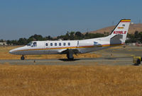 N398LS @ KCCR - Les Schwab Tires 1998 Cessna 550 after fast turn around heads for RWY1L for short jump to KOAK/Oakland International Airport, CA - by Steve Nation