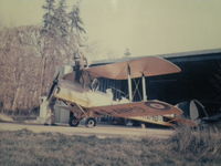 G-ACIT - slipton northants.1969. you can just see g-acit ,s tail in the hangar where it was kept by owner of the time the late john beaty before selling it to southend museum in the early 70,s - by marcel beaty