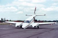 G-VICK @ EGBB - Nose gear failure BHX, circa 1989. - by Unknown at this time.