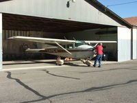 N3014E @ SZP - Removing 3014E from it's hanger at SZP - by Carolyn Ricketts