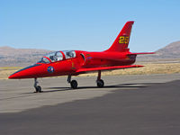 N757SF @ KRTS - Race #25 Aero Vodochody L-39 in Jet Class race @ 2009 Reno Air Races - on Jet ramp - by Steve Nation