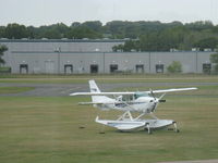 N6277Z @ SGS - 1979 Cessna TU206G TURBO STATIONAIR, Continental TSIO-520-C 300 Hp on WIPLINE Amphibious floats - by Doug Robertson