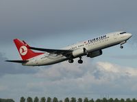 TC-JHE @ EHAM - Take off of the  Polderbaan  of Amsterdam airport. - by Willem Goebel