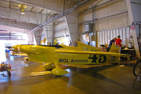 N53014 @ KRTS - Race #45 1997 Jones Jay D CASSUTT M 1-11 sponsored by MGL Avionics in hangar for work before Formula I class race @ 2009 Reno Air Races - by Steve Nation
