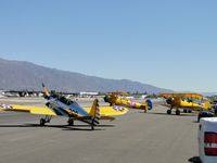 N48742 @ CCB - Ryan N48742, Boeing N68820, Boeing N66491, and Stinson NC68800 parked for display - by Helicopterfriend