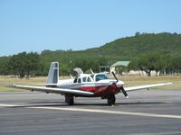 N58158 @ KBMQ - Texas flying club Austin Mooney Flyers' Mooney M20J airplane. - by AustinMooneyFlyers