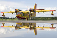C-GFSK @ CYLB - Goverment of Alberta CL-215 - by Andy Graf-VAP