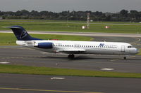 F-GNLH @ EDDL - Blue Line, Fokker F100, CN: 11311/68 - by Air-Micha