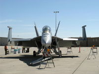 165794 @ CMA - Boeing F/A-18F SUPER HORNET, two GE F414-GE-400 Turbofans 14,000 lb t each, 22,000 lb t each with afterburning, wings folded - by Doug Robertson