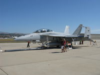 165794 @ CMA - Boeing F/A-18F SUPER HORNET, two GE F414-GE-400 Turbofans 14,000 lb t each, 22,000 lb t each with afterburning, wings folded - by Doug Robertson