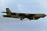 58-0218 @ KMER - B-52G on final at Castle Air Force Base. This B-52G overran the runway at Castle on February 11, 1988 and was subsequently written off use. - by Friedrich Becker
