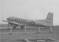 17116 @ EGFH - US Navy Douglas Super Dakota/Skytrooper coded 116 from the NAF at RAF Mildenhall visiting Swansea Airport in the late 1960's or early 1970's. This a/c brought in spare  parts for another C-117D (s/n 17171?) from the NAF with starboard engine problems. - by Roger Winser