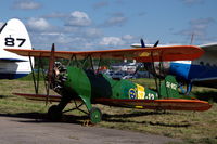SE-BSZ @ ESOW - A very nicely restored Focke Wulf Fw44J Stieglitz. Originally built under license in Prague by ?eskomoravská Kolben Dan?k (?KD). Flew in the Finnish Air Force.