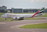 N408MC @ EHAM - Emirates Sky Cargo taxiing for take off