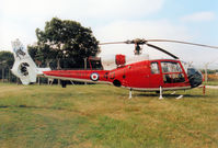 ZB647 @ EGVA - Gazelle HT.2, callsign Navy 540, of 705 Squadron in 60th anniversary markings on display at the 1997 Intnl Air Tattoo at RAF Fairford. - by Peter Nicholson