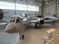 WK935 - Gloster Meteor F8 converted for tests with prone pilot position in the front cockpit at the RAF Museum, Cosford