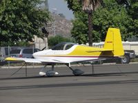 N49WD @ CCB - Tied down and parked in transient parking - by Helicopterfriend
