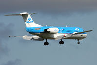 PH-KZK @ EGNT - Fokker 70 (F28-0070) on short finals to 07 at Newcastle Airport in August 2010. - by Malcolm Clarke