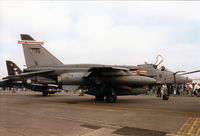 XZ104 @ EGVA - Jaguar GR.1A, callsign Rebel 1, of 41 Squadron at RAF Coltishall on display at the 1997 Intnl Air Tattoo at RAF Fairford. - by Peter Nicholson