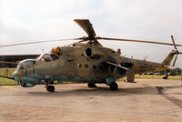 0836 @ EGVA - Mi-24V2 Hind of 331 Squadron Czech Air Force on display at the 1997 Intnl Air Tattoo at RAF Fairford. - by Peter Nicholson