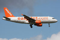 G-EZBC @ EGNT - Airbus A319-111 on approach to Newcastle Airport, August 2010. - by Malcolm Clarke