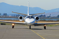 N442KM @ KAPC - Head-on shot of 1985 Cessna S550 on arrival from KSNA (John Wayne Airport, Santa Ana, CA) - by Steve Nation