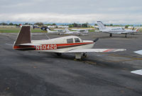 N6042Q @ KHWD - 1965 Mooney M20E sans canopy cover at Hayward, CA - by Steve Nation