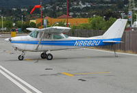 N8682U @ KSQL - Half Moon Bay, CA-based 1965 Cessna 172F visiting San Carlos, CA - by Steve Nation