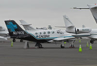 N270CS @ KAPC - CALSTAR 1975 Cessna 421 on bizjet ramp at Napa, CA - by Steve Nation