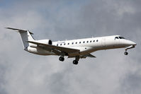 G-CGMB @ EGNT - Embraer ERJ-135ER on approach to Newcastle Airport, August 2010. - by Malcolm Clarke