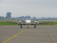 N874AN @ KAPC - Head-on shot of IFTA/International Flight Training Academy (ANA Japan Airlines) 1993 Beech 58 in from KBFL (Meadows Field/Bakersfield, CA) - by Steve Nation