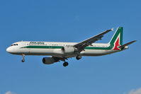 I-BIXF @ EGLL - Alitalia Airbus A321-112, c/n: 515 at Heathrow - by Terry Fletcher