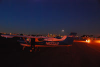 N623AP @ KSMO - Preparing for a night departure. - by Marty Kusch