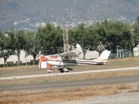 N8456G @ POC - Landing on 26R, nose still in the air - by Helicopterfriend