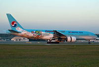 HL7752 @ LOWW - Korean Air Logojet advertising for the candidature of the Olympic Winter Games 2018 at Pyeongchang