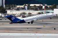 N294AS @ LAS - Champion Air N294AS departing RWY 01R. - by Dean Heald