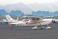 N767L @ KAPC - DSL Aeroventures 2002 Cessna 182T on visitors ramp with Napa Valley morning mist in background - by Steve Nation