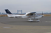N6289Z @ KAPC - 2008 Cessna T182T taxis to visitors ramp @ Napa, CA - Historic Napa River RR Bridge landmark in background - by Steve Nation