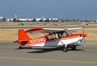 N3059G @ KCCR - Smile for the camera! - KCSI Aerial Patrol (Bakersfield) 1968 Champ 7GCBC taxis for take-off and pipeline patrol flight north - by Steve Nation