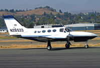 N26533 @ KCCR - Locally-based Cold Air 1979 Cessna 421C taxis for take-off at Buchanan Field - by Steve Nation