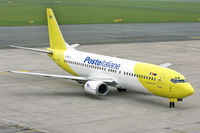 EI-ELZ @ LOWL - Poste Italiane (Mistral Air) Boeing B737-4Q8 on apron in LOWL/LNZ