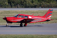 N44327 @ ORF - 1974 Piper Cherokee Arrow II N44327 taxiing to RWY 23 via Taxiway Charlie for departure to Cincinnati Municipal Airport (KLUK).