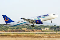 EC-JQP @ LEPA - Iberworld Airlines Airbus A320-214 take-off in PMI/LEPA