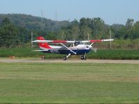 N9702L @ VTA - Departing the Newark, Ohio breakfast fly-in