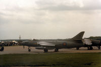 WT744 @ MHZ - Hunter GA.11 of the FRADU - Fleet Requirments and Air Direction Unit - based at RNAS Yeovilton on the flight-line at the 1985 RAF Mildenhall Air Fete. - by Peter Nicholson