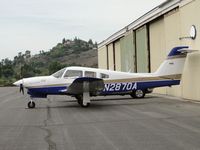 N2870A @ POC - Backed up to the hanger - by Helicopterfriend