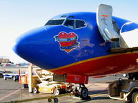 N363SW @ KBUR - Heroes of the Heart-Legislative Awareness nose art on Southwest 1993 737-3H4 on sunny Burbank Saturday in January - by Steve Nation