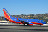N431WN @ KBUR - Southwest 2002 737-7H4 arriving at Bob Hope Airport - by Steve Nation