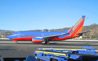N703SW @ KBUR - Southwest 1997 737-7H4 running-up at bob Hope Airport - by Steve Nation